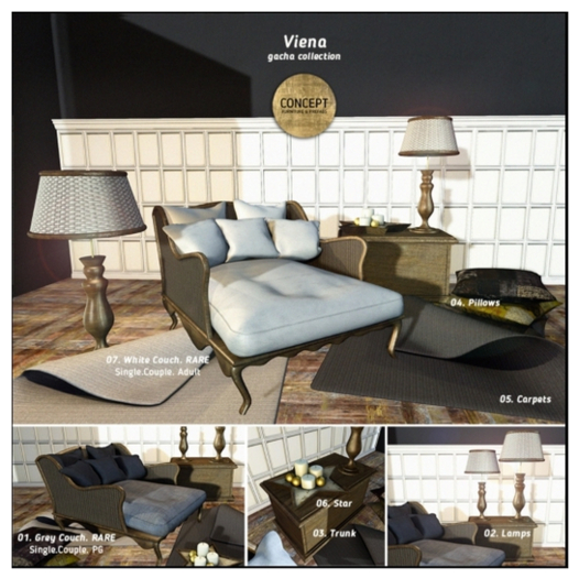 Concept} *01. VIENA.Grey Couch. PG - RARE