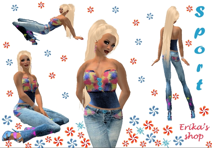 Color jeans costume