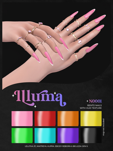 [Illuma] :: Bento Nails N0001 :: HUD Texture