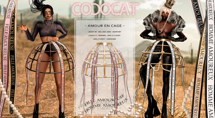 .cococat. Amour En Cage - Gold