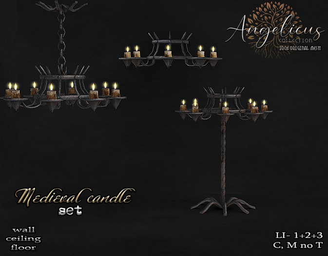 .AngelicUs. Medieval candle Set 