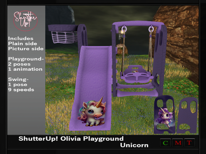 ShutterUp! Olivia Unicorn playground unpacker