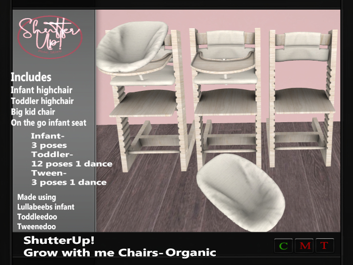 ShutterUp! Grow with me Chairs-Organic unpacker