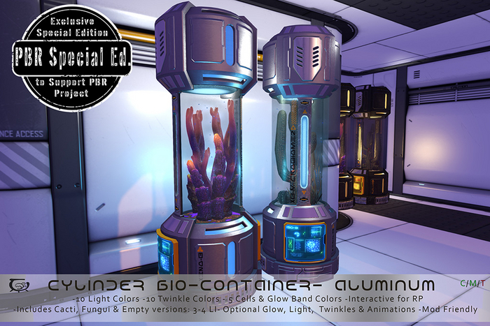 [CC] Cylinder Bio-Container Set- Brushed Aluminum