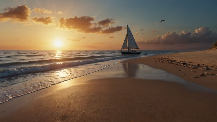 Sailboat sunset 2 - TEXTURE