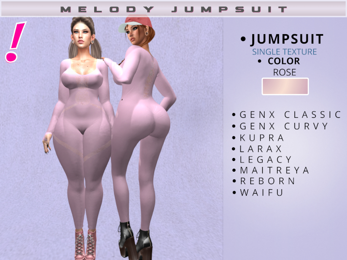 [DressUp!] - Melody Jumpsuit - Single Color (Rose)
