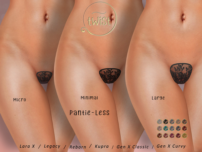 TWIST  Pantie-Less Fatpack -Lace DEMO