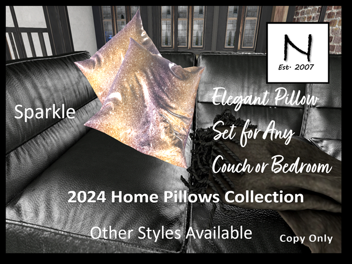 Lilac Gold Sparkle Pillow Set