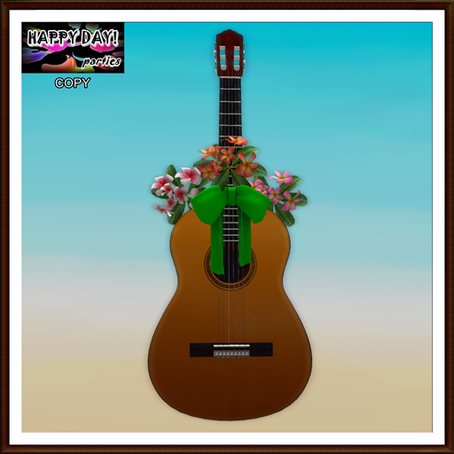 Summer - Guitar with Plumerias