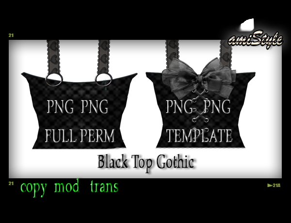 Full Perm Template Black Top Gothic