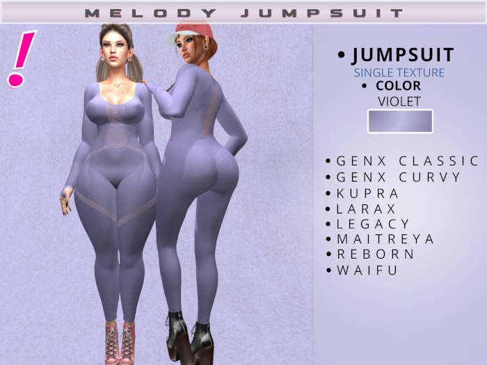 [DressUp!] - Melody Jumpsuit - Single Color (Violet)