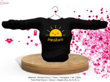 YOURMOM /\ - Envie ' Sunshine Blk ' Women's Sweater
