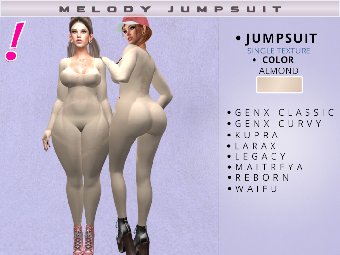 [DressUp!] - Melody Jumpsuit - Single Color (Almond)