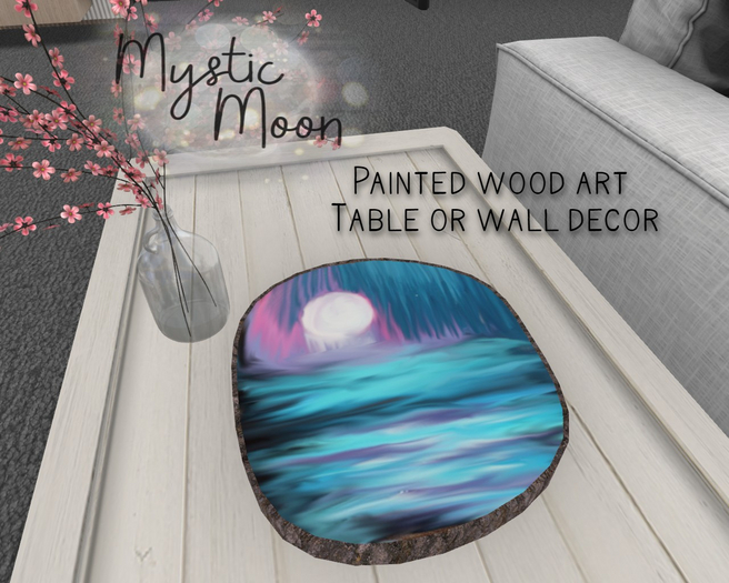..(Mystic Moon)..Wood art Moon reflection  