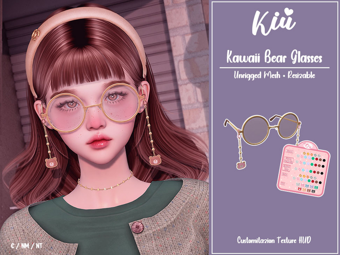 *>Kiu<* - Kawaii Bear Glasses_Fatpack 