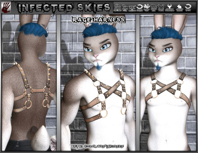*IS* Rage Harness Furry Tan   