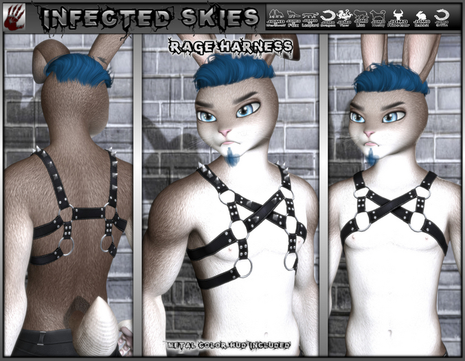 *IS* Rage Harness Furry Jet   