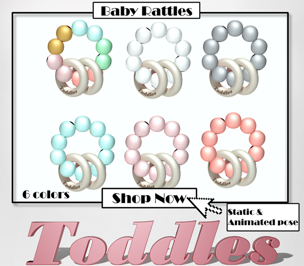 {Toddles} Baby Rattle WHITE