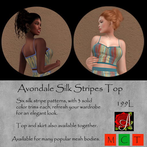 Avondale Silk Stripes Top