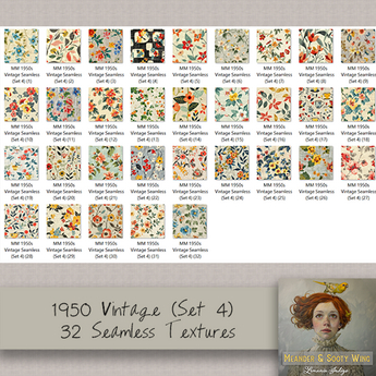 Second Life Marketplace - M/M 1950s Vintage Seamless (Set 4) 32 ...