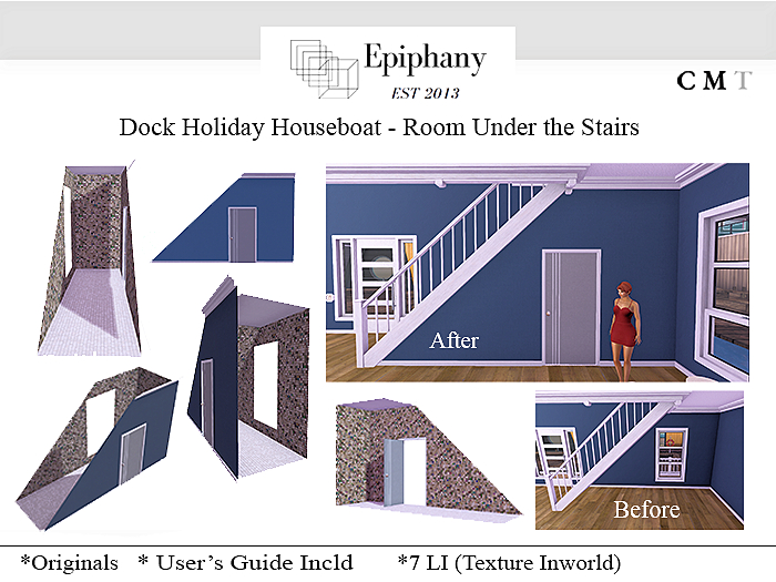 Dock Holiday Houseboat Addon- Room Under the Stairs