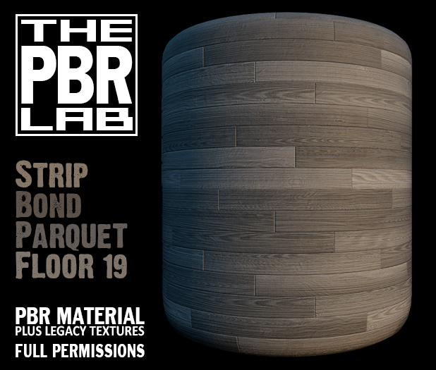 The PBR Lab - Strip Bond Parquet Floor 19 - PBR Material & 3D Textures