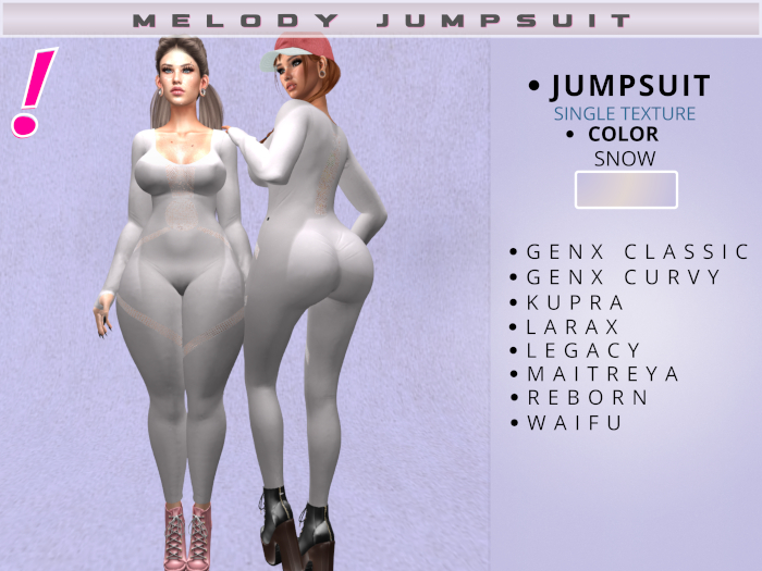 [DressUp!] - Melody Jumpsuit - Single Color (Snow)