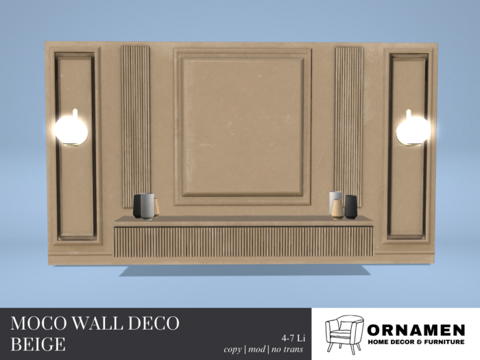 OR - Moco Wall Deco Beige Set