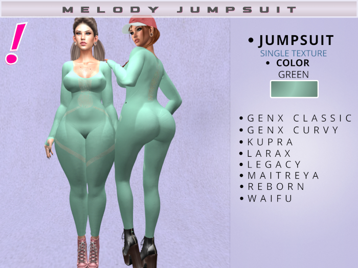 [DressUp!] - Melody Jumpsuit - Single Color (Green)