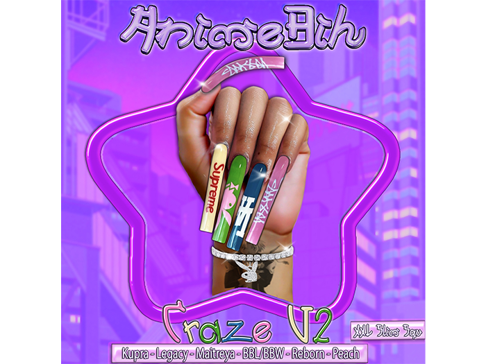 AnimeBih- Craze V2 Set' Slim Square Nails