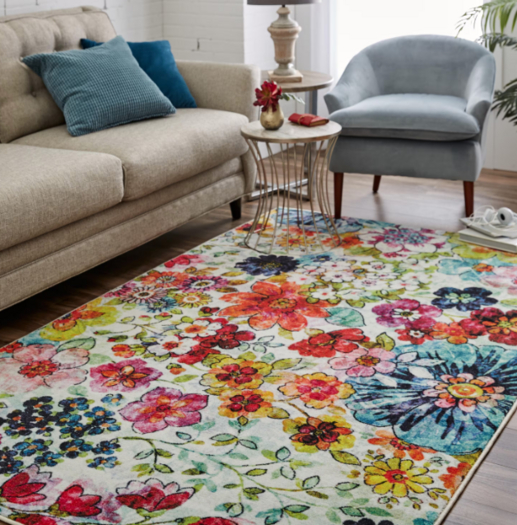Mohawk Blossoms Rainbow Rug (padded) AREA RUG