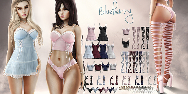 Blueberry - Cocodoll Set - M - Set Black