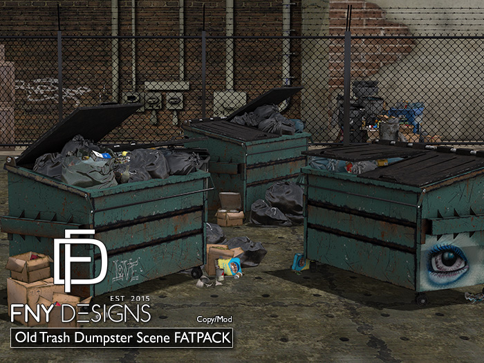 :FNY: Designs - Trash Dumpster Scenes - FATPACK