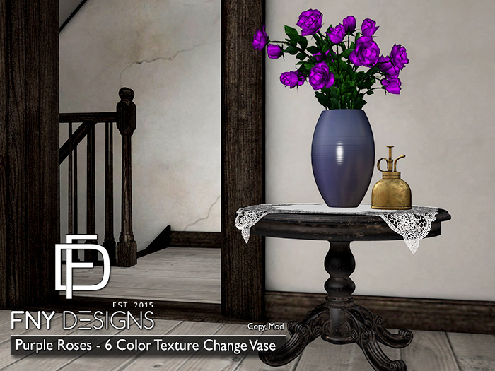 :FNY: Designs - Vase with Roses PURPLE