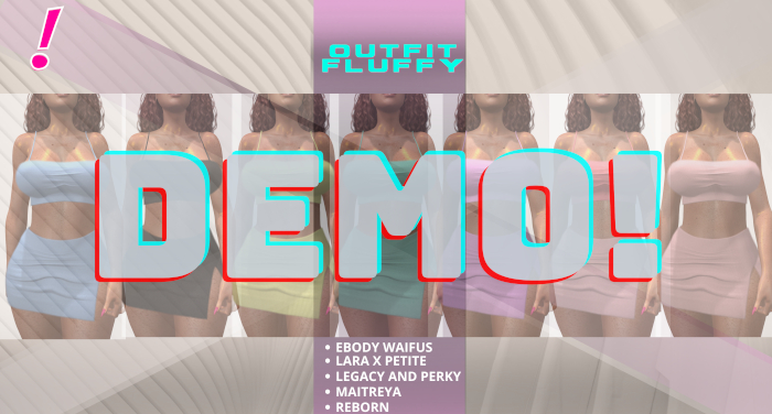 [DressUp!]  **DEMO** Outfit fluffy (unpack single color)