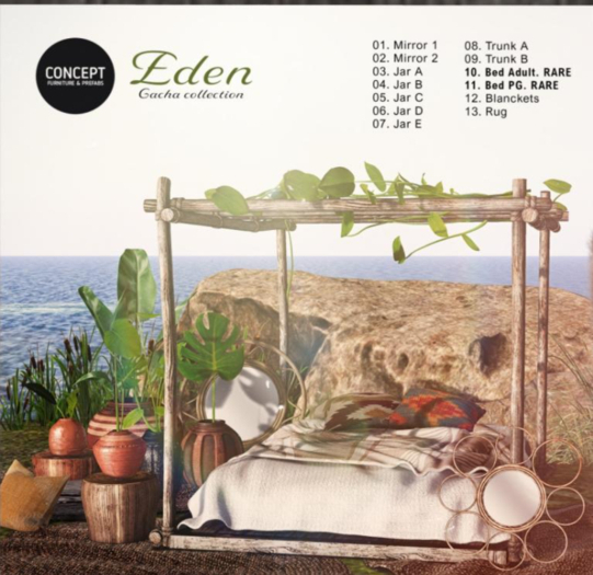 Concept} 11. EDEN. Bed PG. RARE