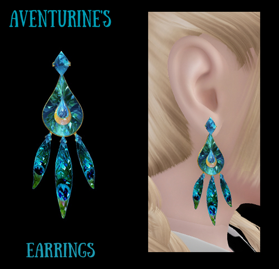 {GK} Aventurine Earrings ver 2