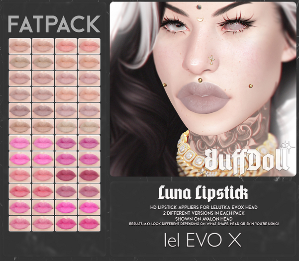 [BuffDoll] - Luna Lipstick EVOX HD [FATPACK]