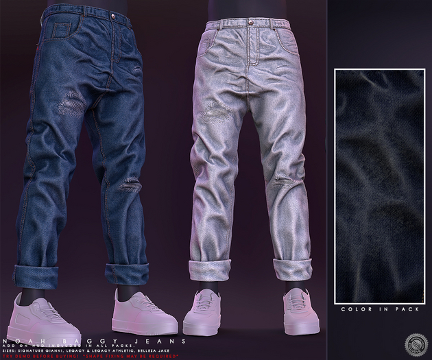 //Ascend// Noah Baggy Jeans - Navy