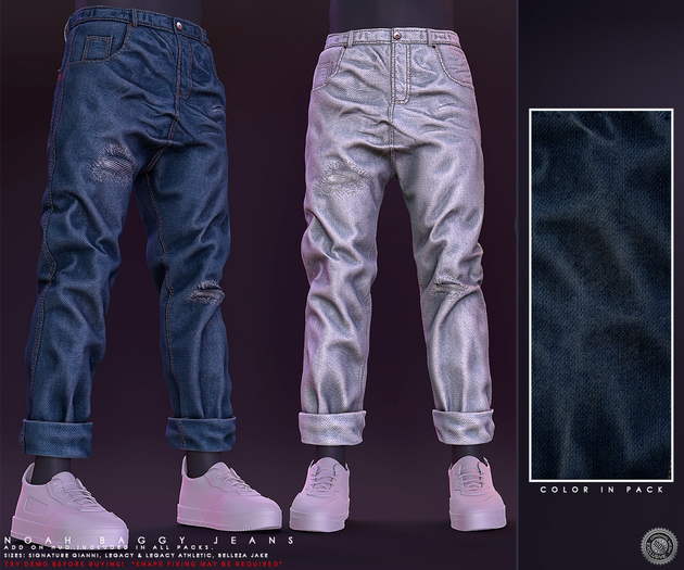 //Ascend// Noah Baggy Jeans - Blue