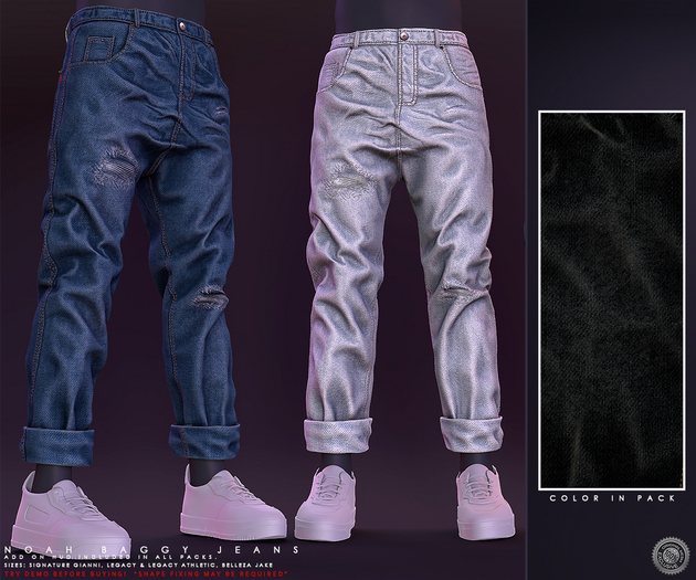 //Ascend// Noah Baggy Jeans - Black