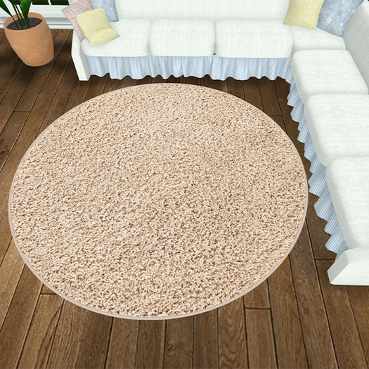 Round Shag Rug-Purple