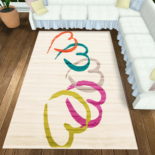 Open Hearts Rug-White