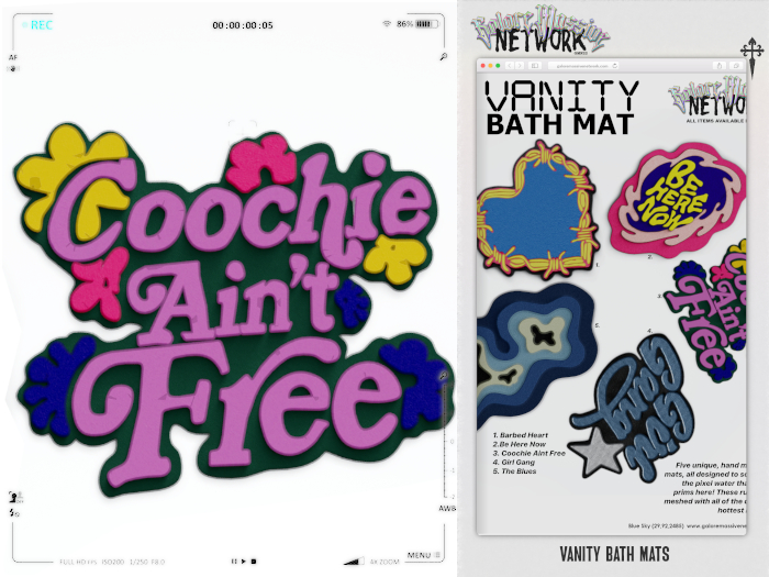 GMN. Vanity Bath Rug - Coochie aint Free