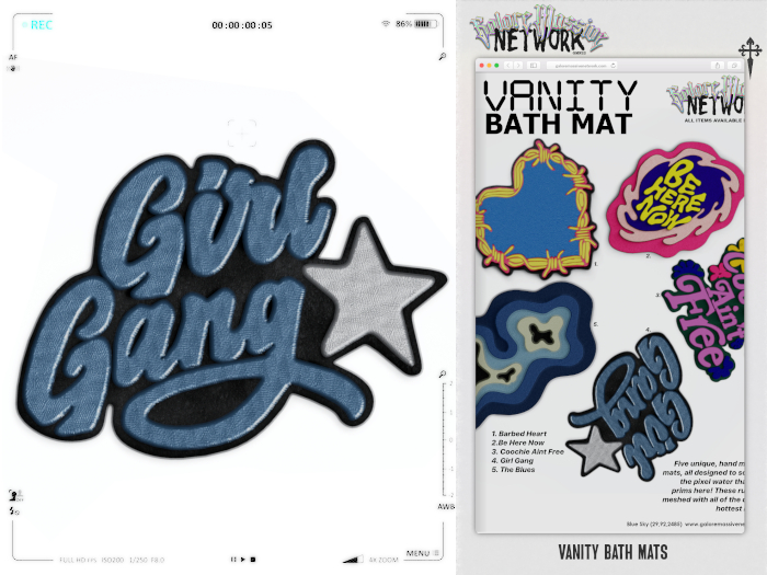 GMN. Vanity Bath Rug - Girl Gang 