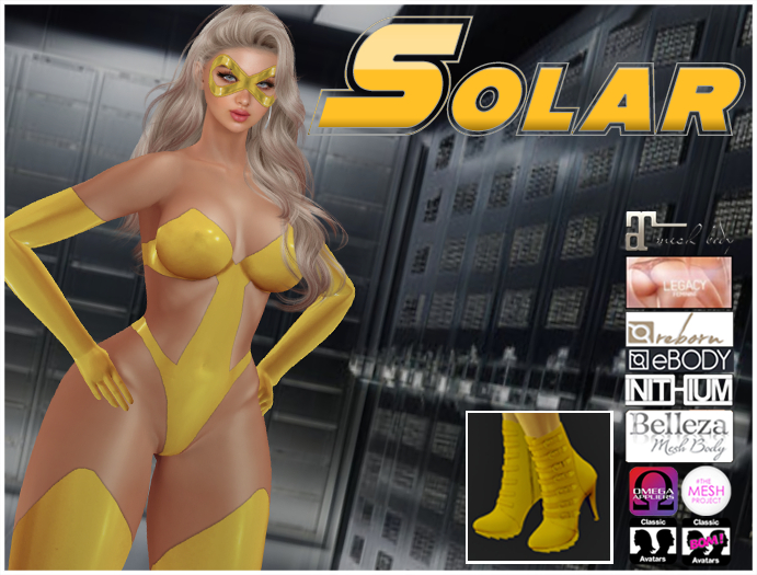 Costume Solar superheroine