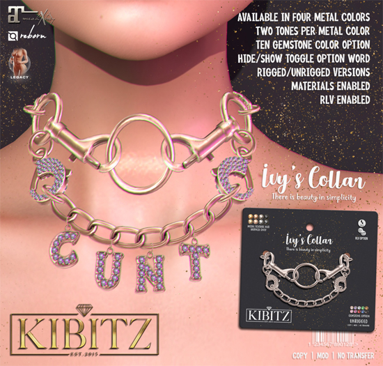 Kibitz - Ivy's collar - gold