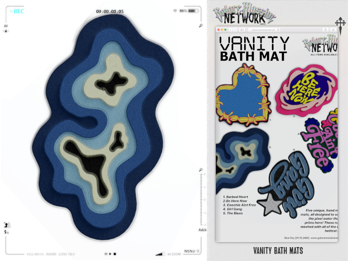 GMN. Vanity Bath Rug - The Blues