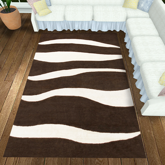 Animal Print Rug-Brown White