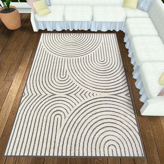 Modern Arches Rug-Cream Gray